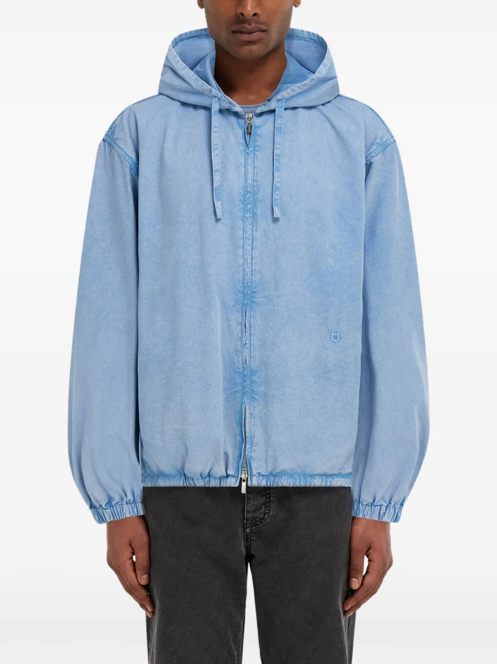 Ferragamo Katoenen en zijden jack Blauw