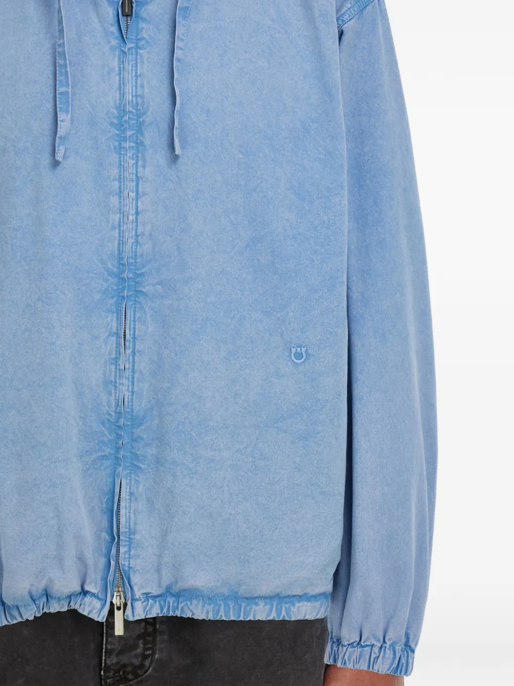 Ferragamo Katoenen en zijden jack Blauw