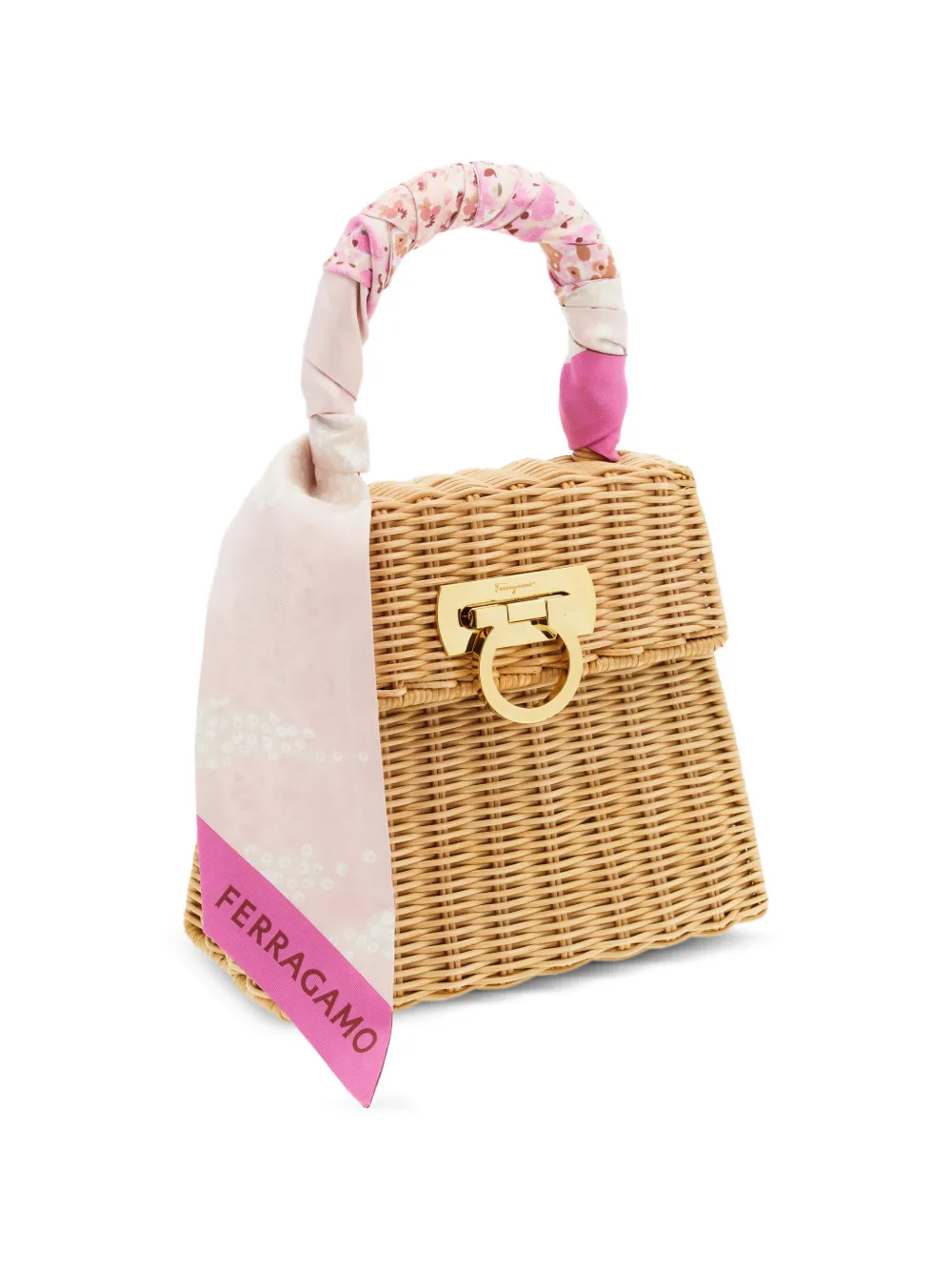 Ferragamo Palazzo Spini Feroni bandeau met print Roze