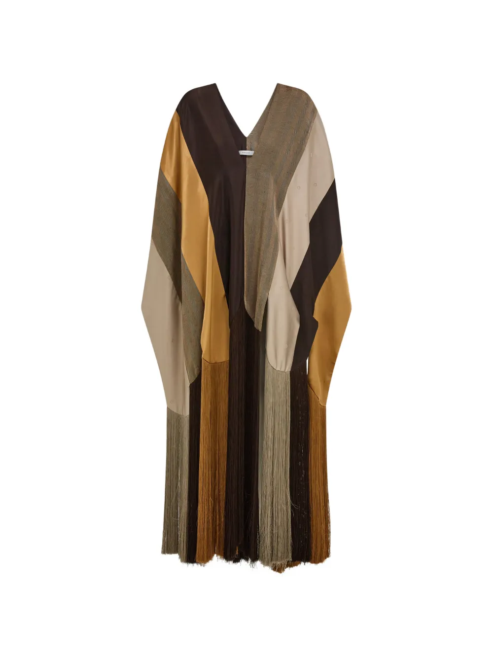 Ferragamo patchwork poncho - Marrone