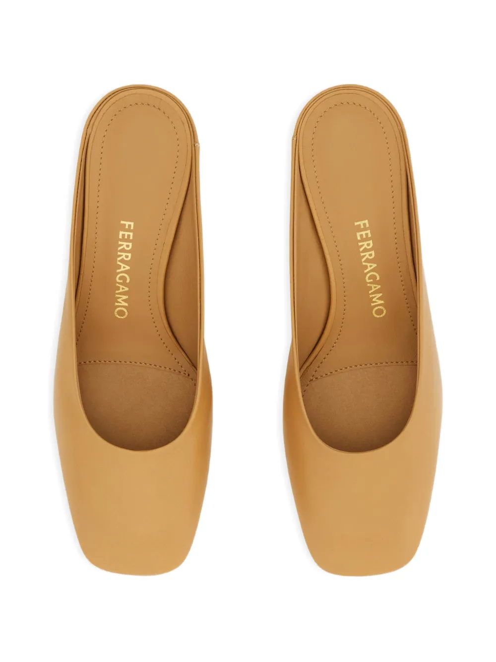 Ferragamo Sculptural heel mule Beige