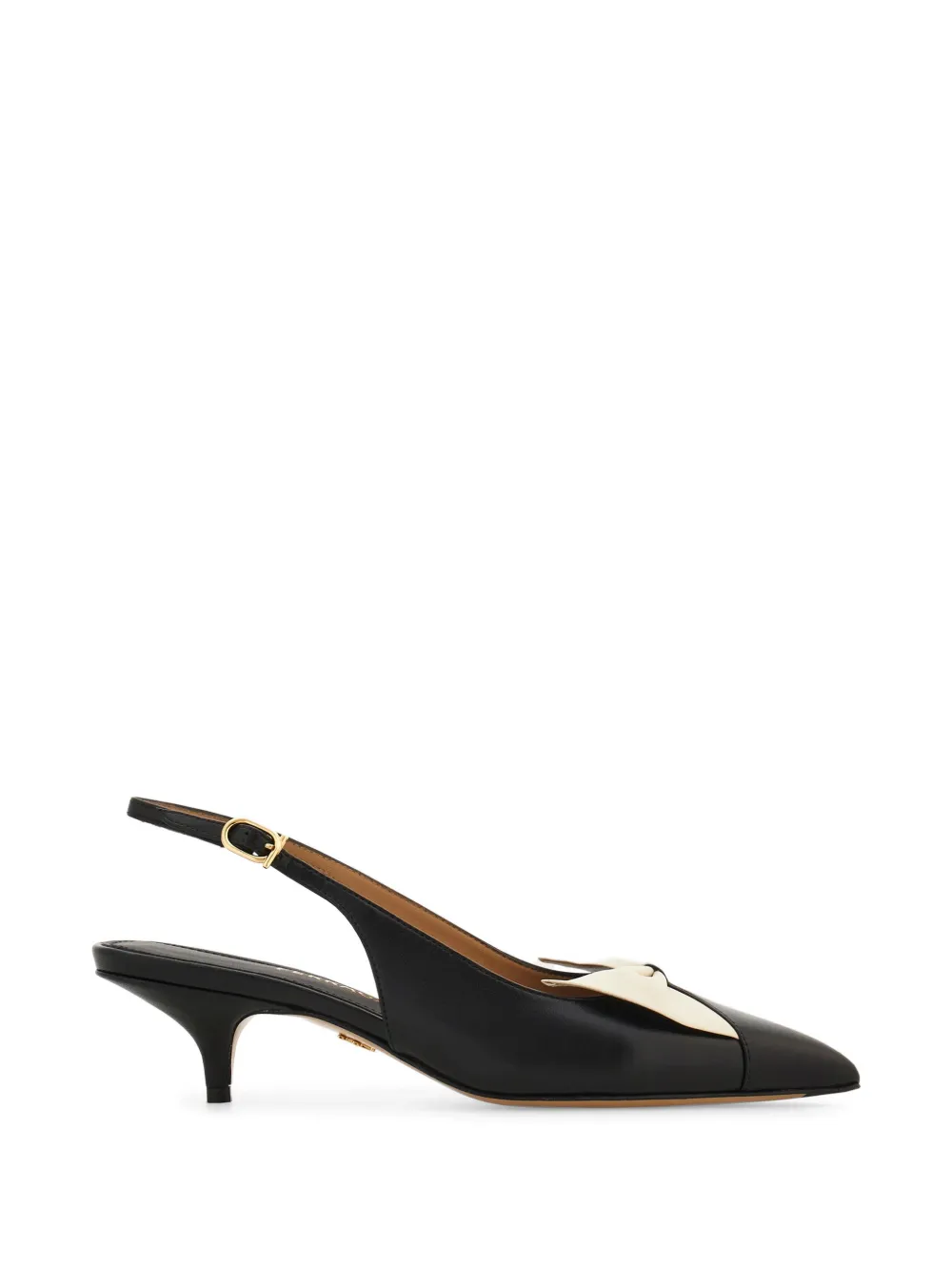 Ferragamo soft bow slingbacks Zwart