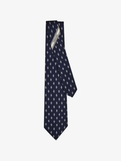 Ferragamo Micro Gancini print silk tie