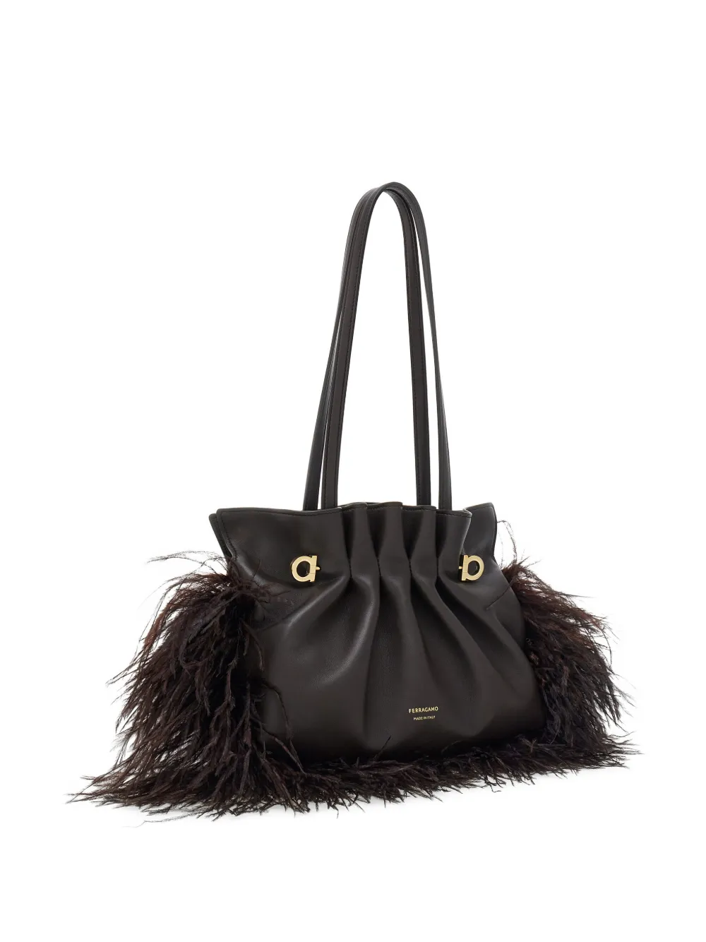 Ferragamo Soft kleine tas Bruin