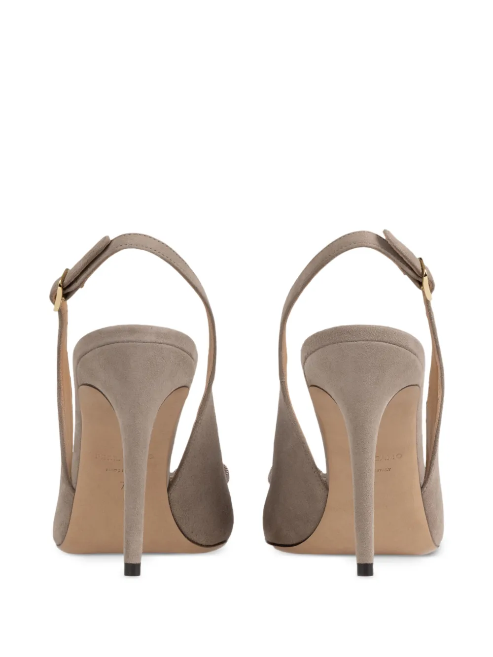 Ferragamo Vara slingback pumps met strik Beige