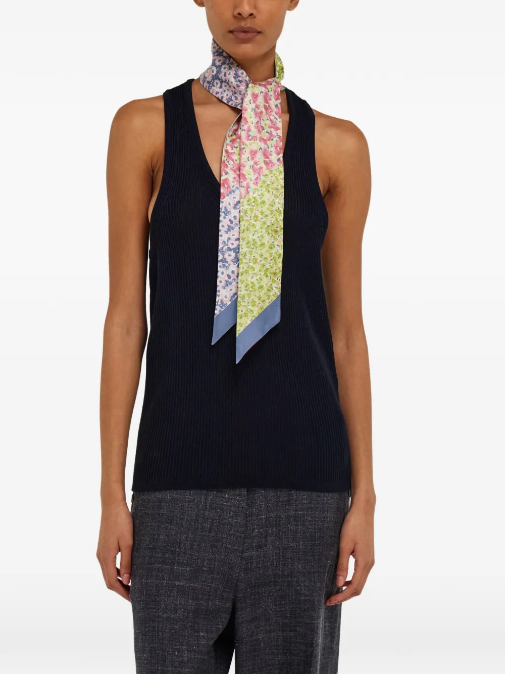 Ferragamo Palazzo Spini Feroni bandeau met print Blauw
