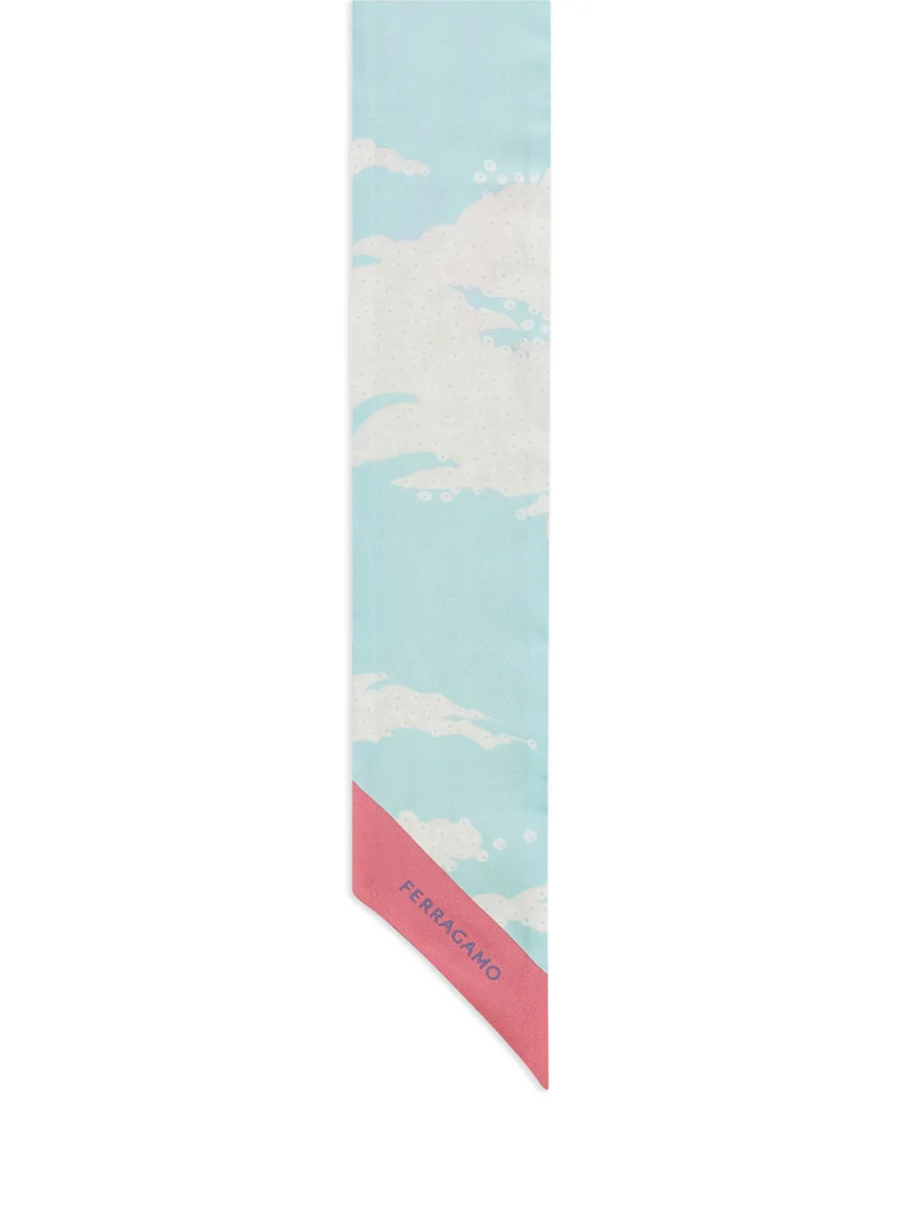 Ferragamo Palazzo Spini Feroni bandeau met print Blauw