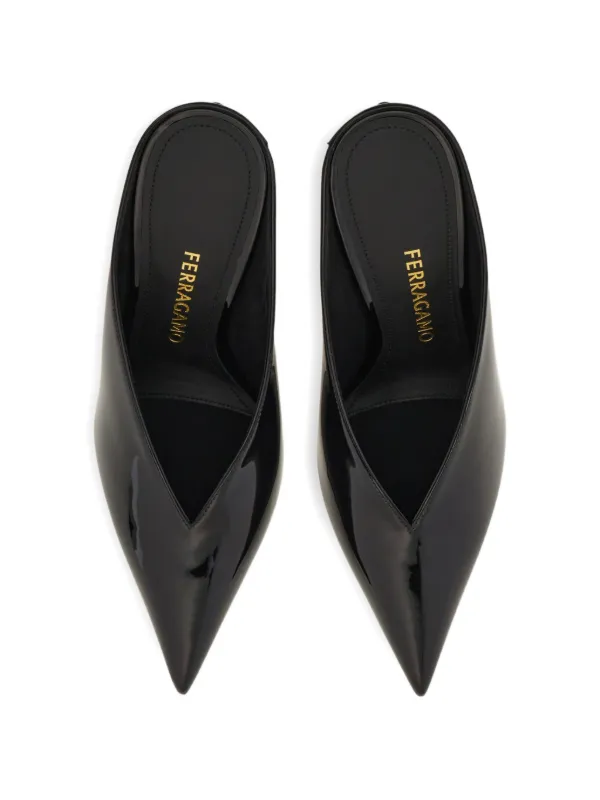 Ferragamo S-shaped Heel Mule | Black | FARFETCH