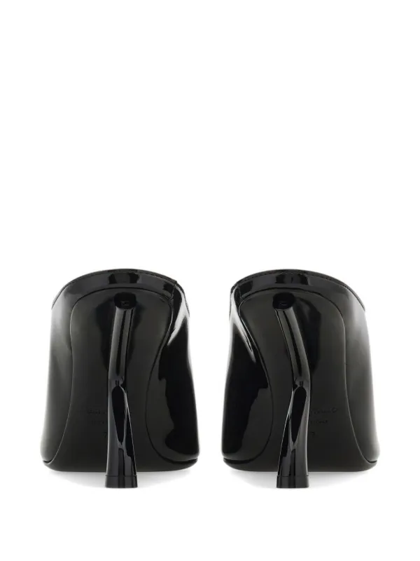 新品SalvatoreFerragamoミュールsize95 26-26.5cm Ferragamo S-shaped Heel Mule | Black | FARFETCH