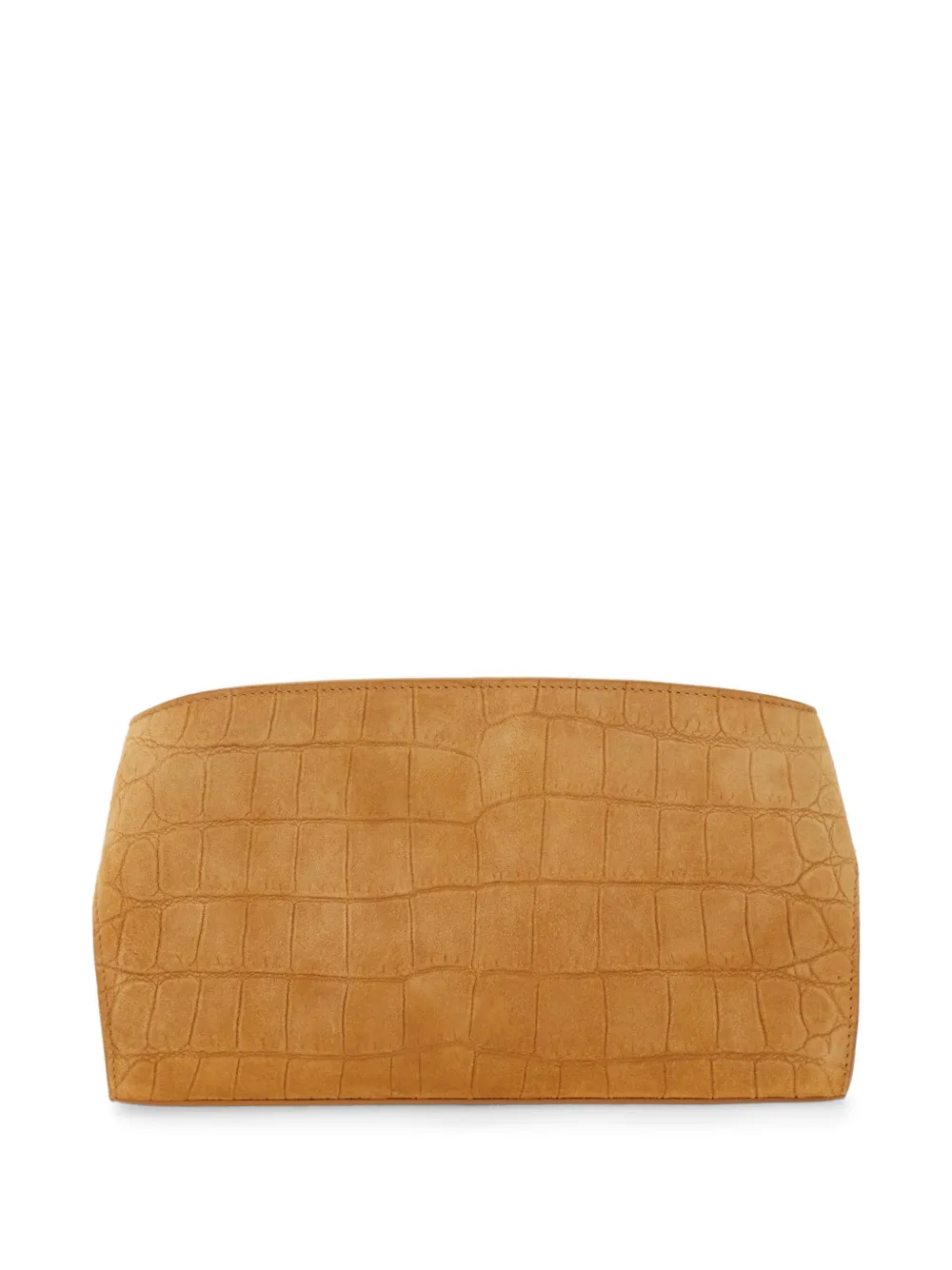 Ferragamo Hug mini-shopper met krokodillen-effect Beige