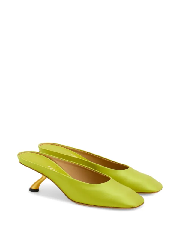 Ferragamo Sシェイプ ミュール | グリーン | FARFETCH JP