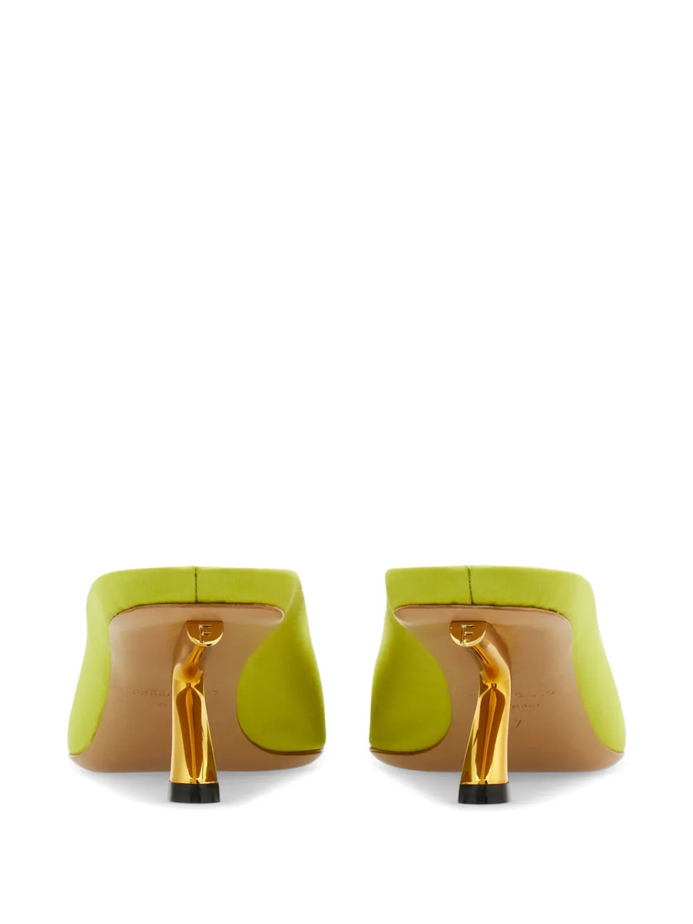 Ferragamo Muiltjes met S-vormige hak Groen