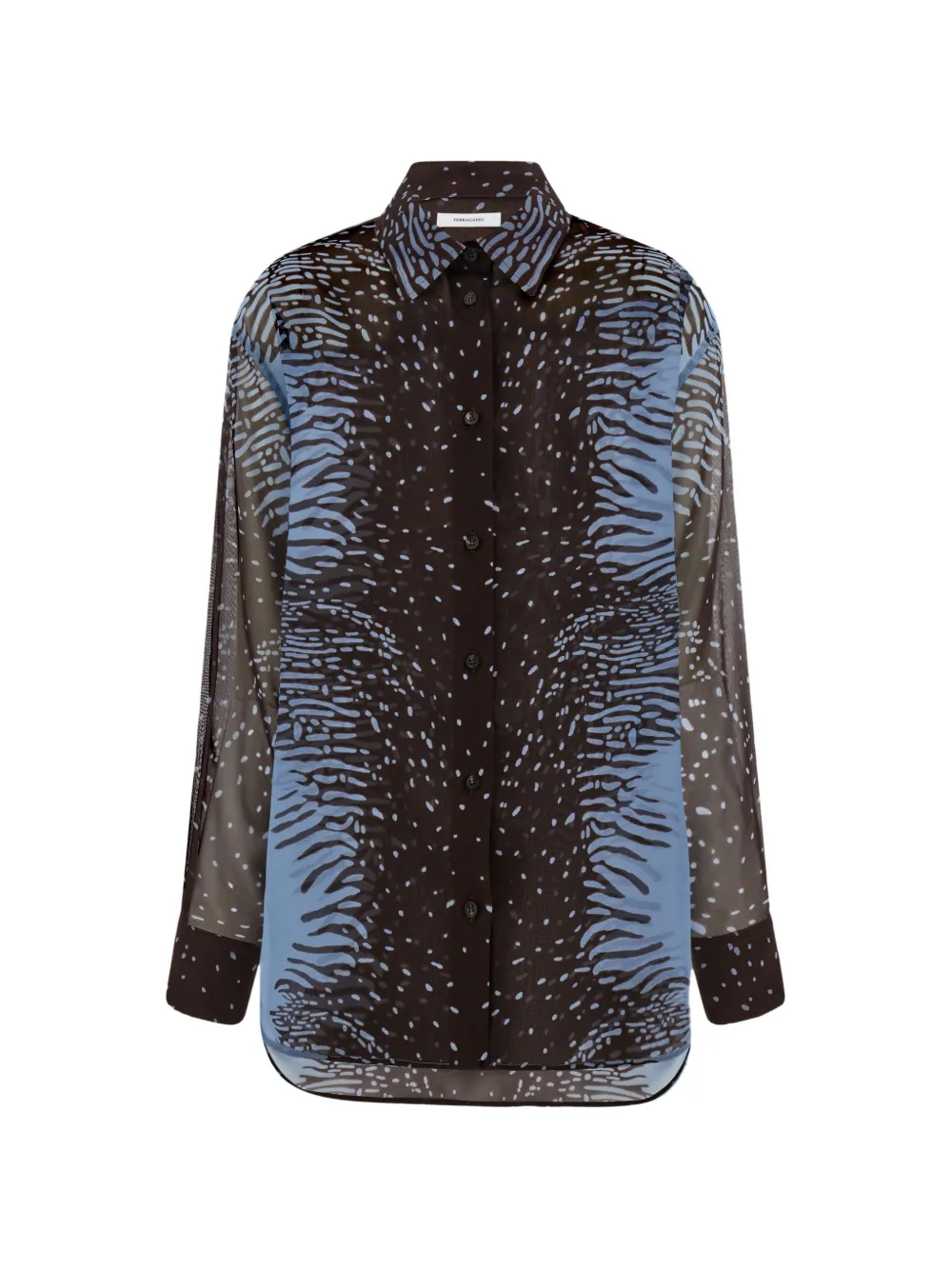 Ferragamo Silk georgette shirt - Brown