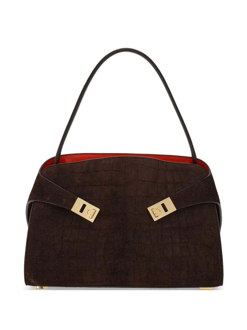 Ferragamo Hug soft shoulder bag (M) - Marrone