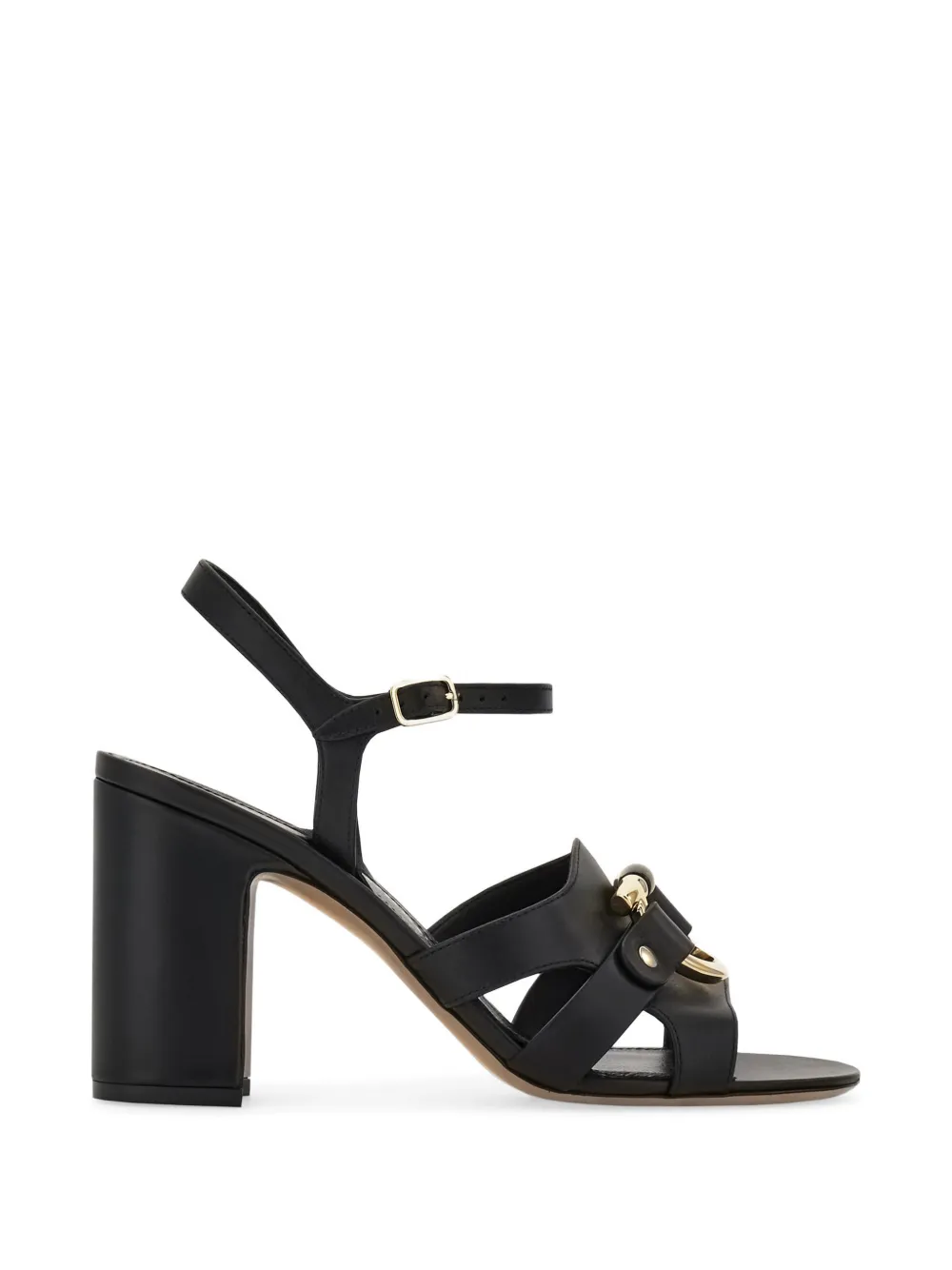 Ferragamo Sandalen met Gancini-detail Zwart