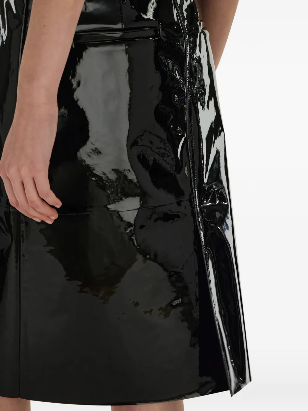 Ferragamo Lakleren kokerrok Zwart