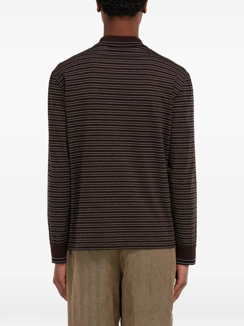 Ferragamo Gestreept poloshirt Bruin