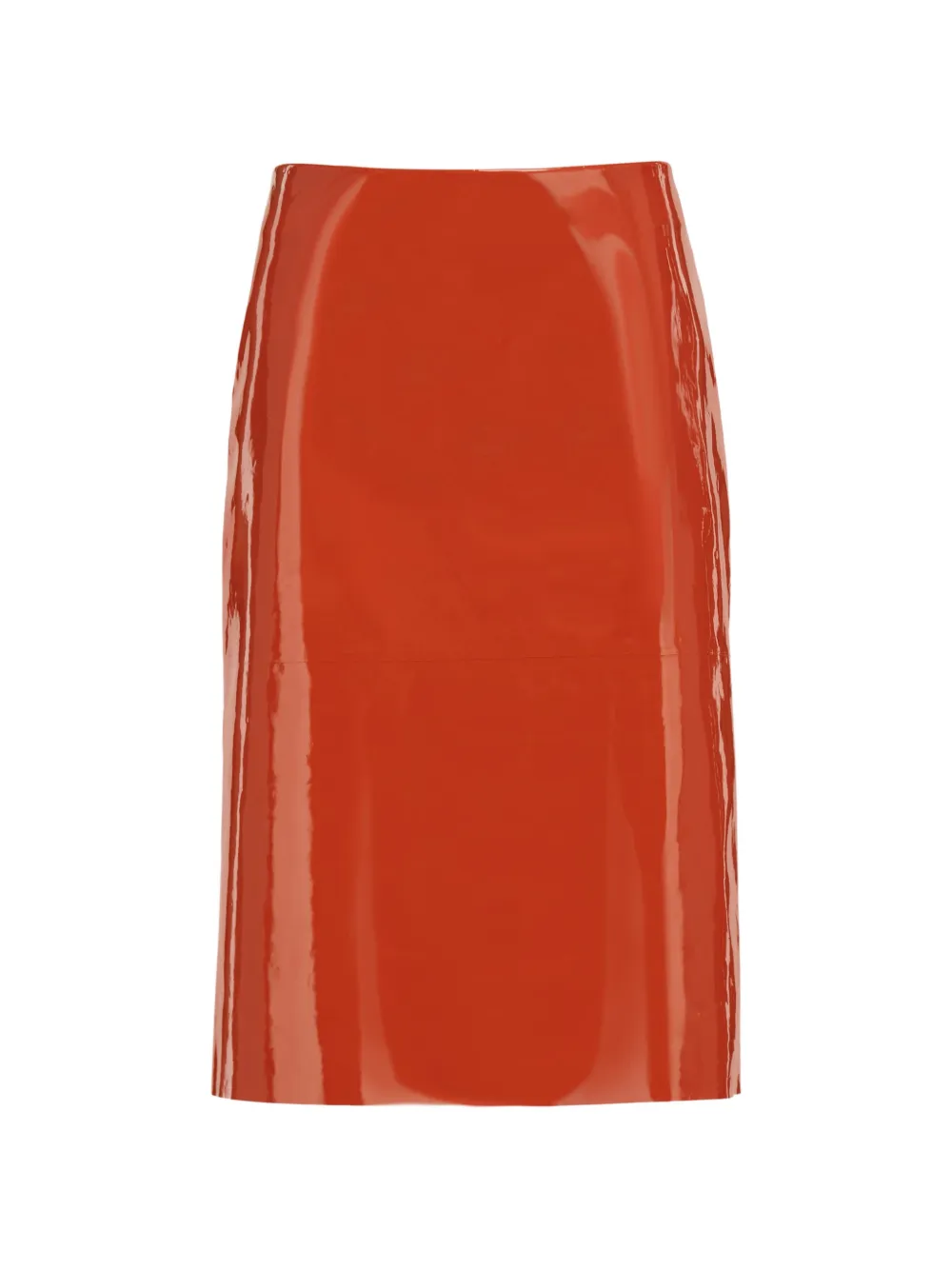 Ferragamo Patent leather pencil skirt - Arancione