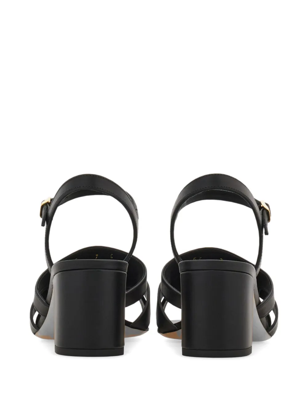 Ferragamo Gancini ornament sandal Zwart