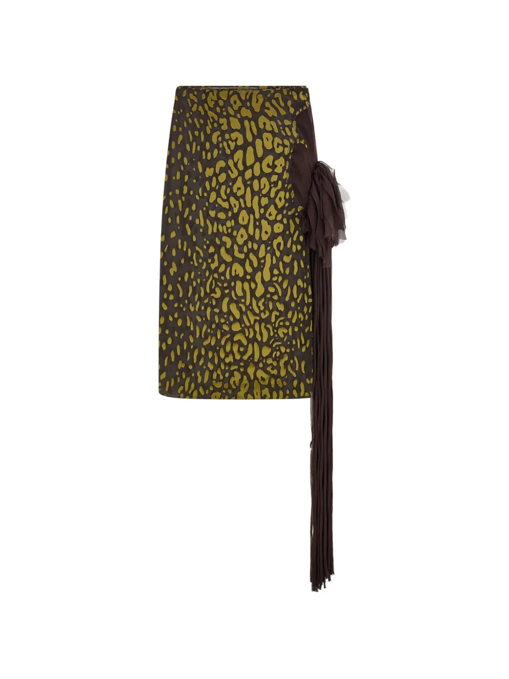 Ferragamo skirt with flower detail - Marrone