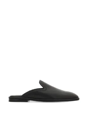 Prada レザーミュール | ブラック | FARFETCH JP