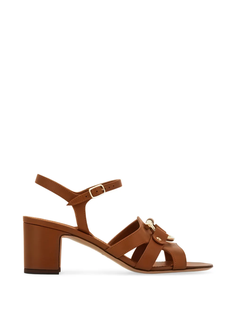 Ferragamo Sandalen met Gancini-detail Bruin