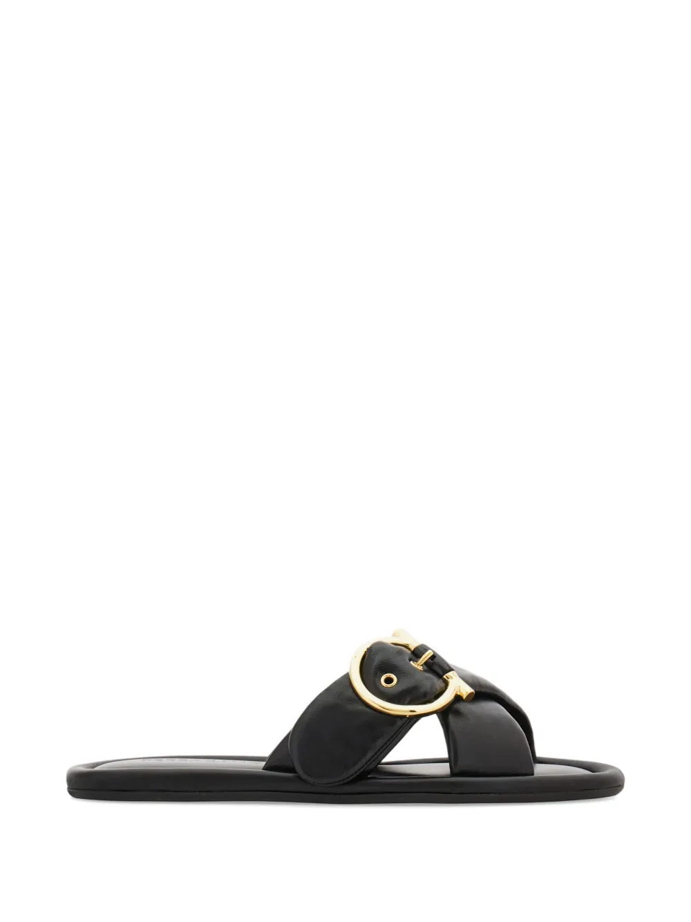 Ferragamo Gancini ornament slides - Nero