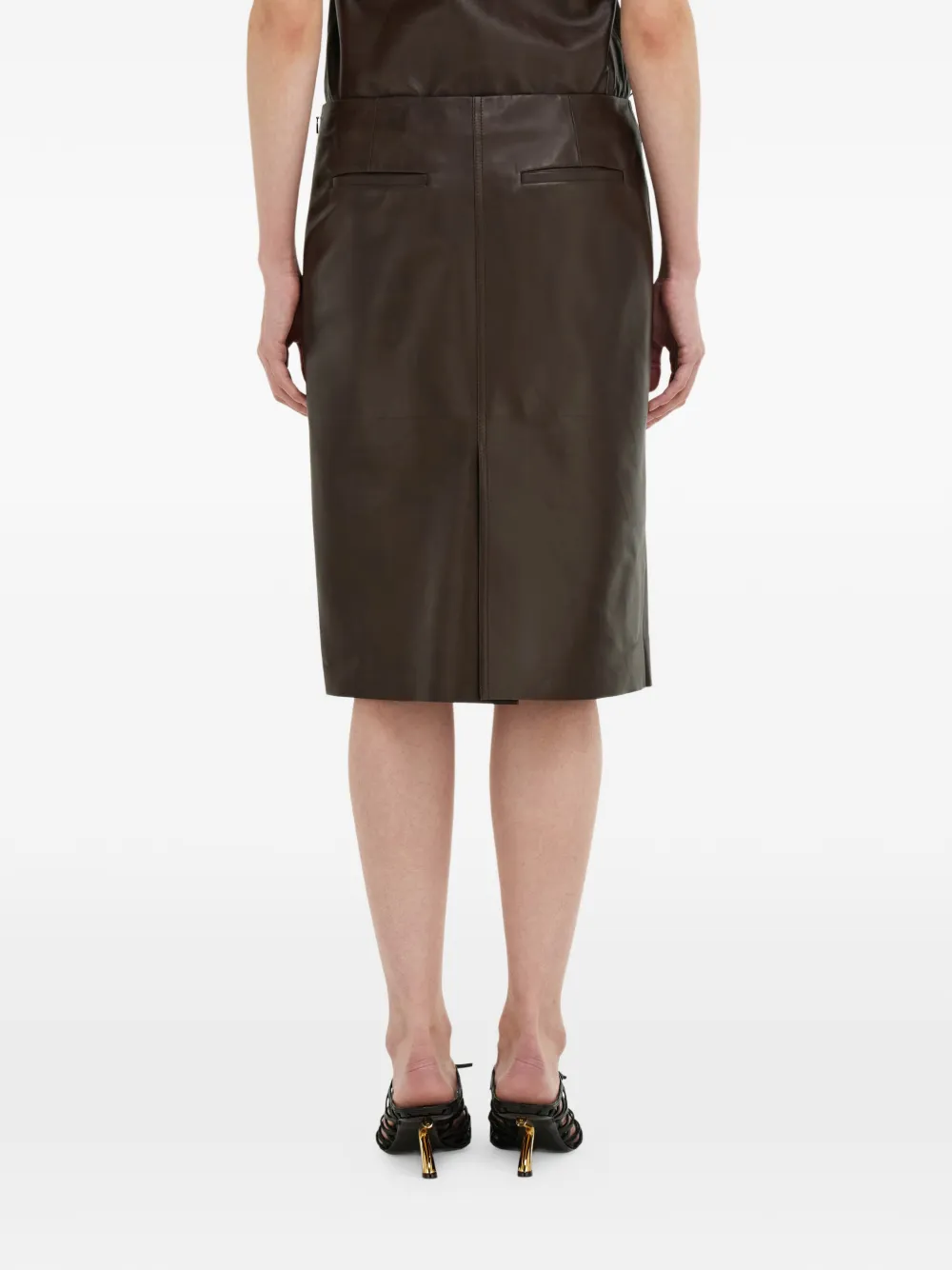 Ferragamo Nappa kokerrok Bruin
