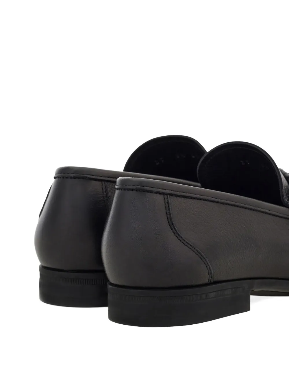 Ferragamo Mocassins met gevlochten Gancini-detail Zwart