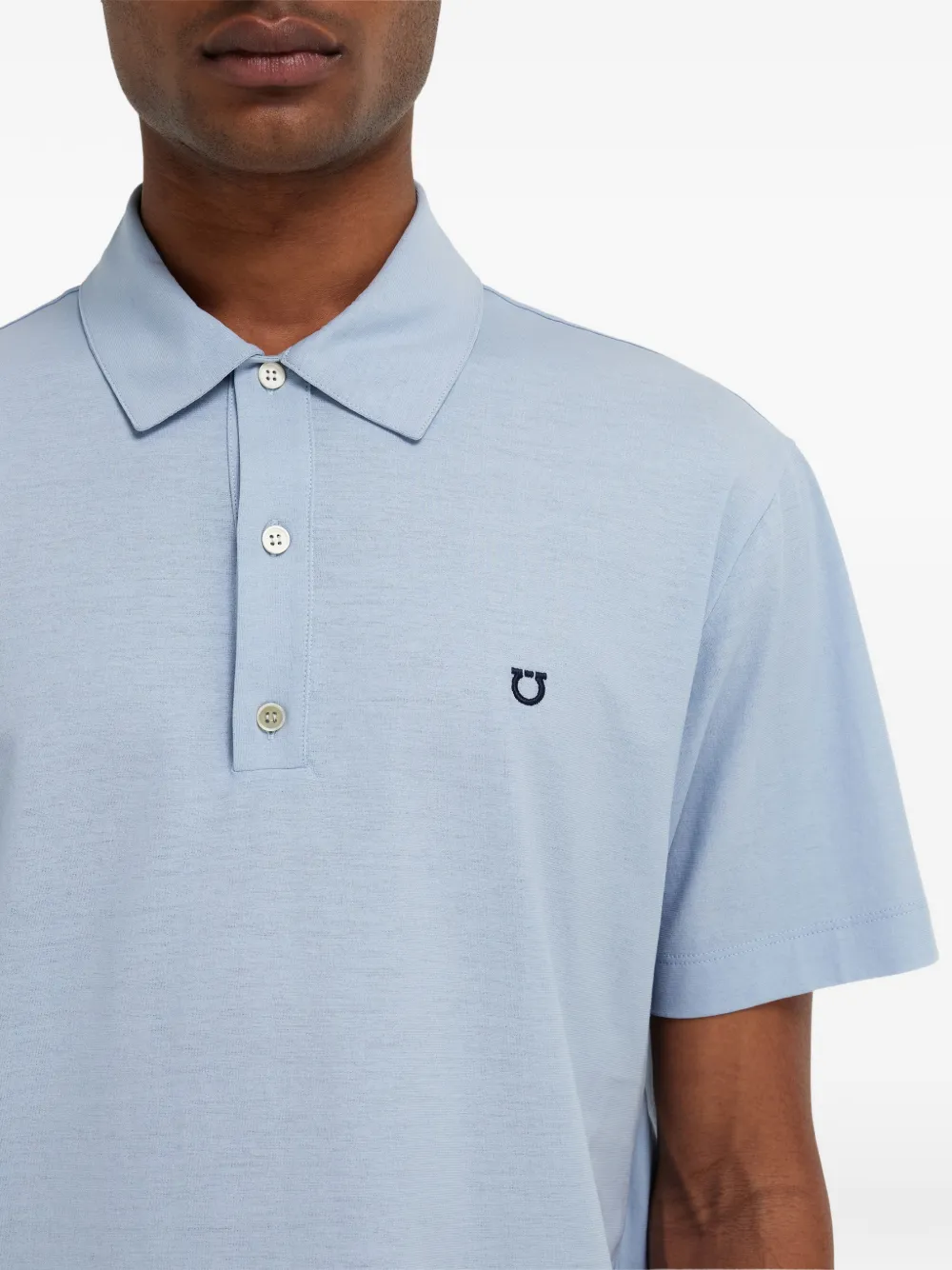 Ferragamo Jersey poloshirt met korte mouwen Blauw