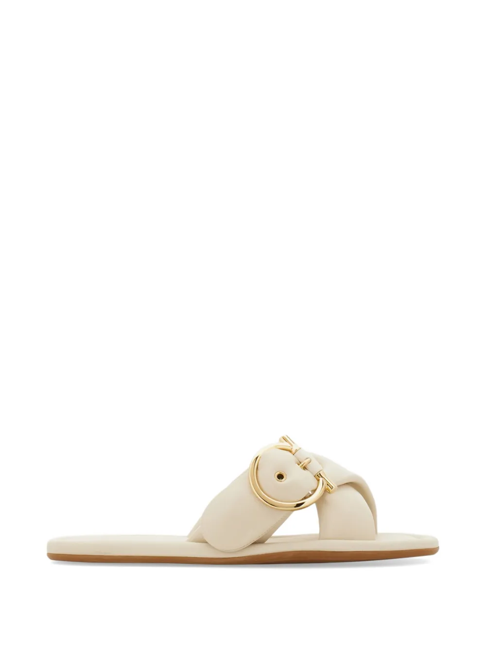 Ferragamo Gancini ornament slides - Neutrals