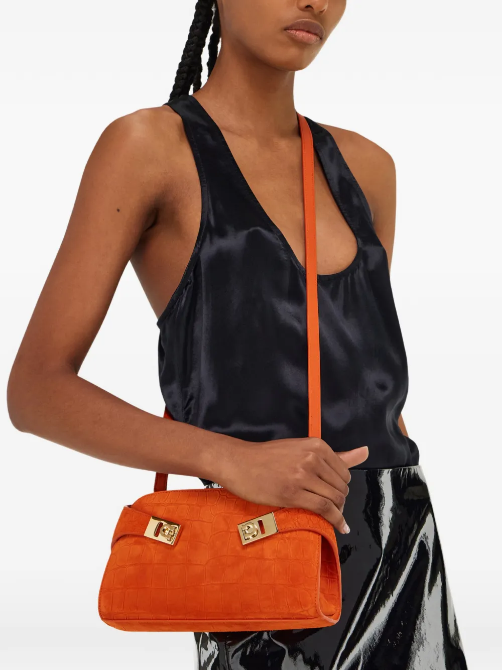  Ferragamo Hug Mini Crossbody Bag - Orange 