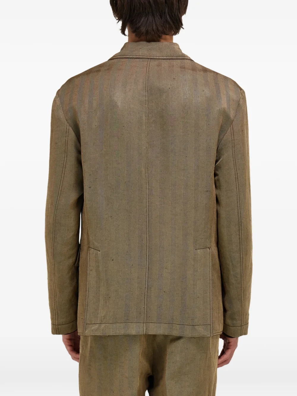 Ferragamo Blazer met enkele rij knopen Bruin