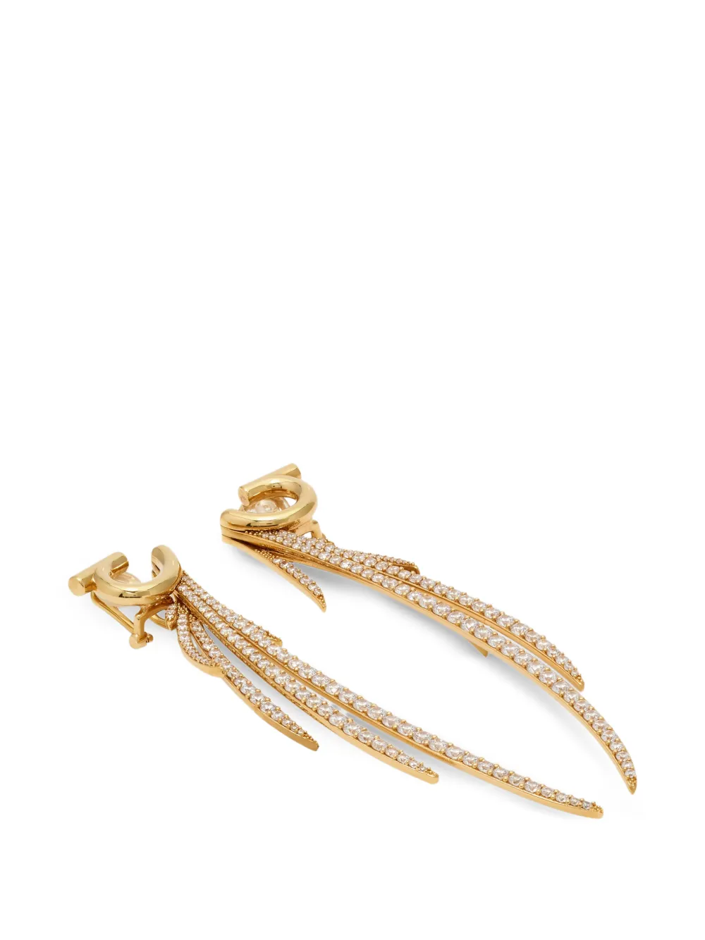  Ferragamo Earrings With Crystals - Gold 