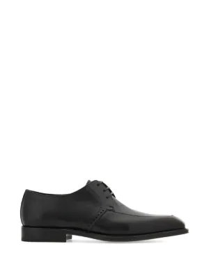 Jil Sander レザー ダービーシューズ | ブラック | FARFETCH JP