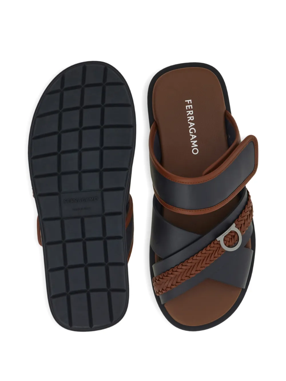 Ferragamo Gancini ornament sandal Blauw