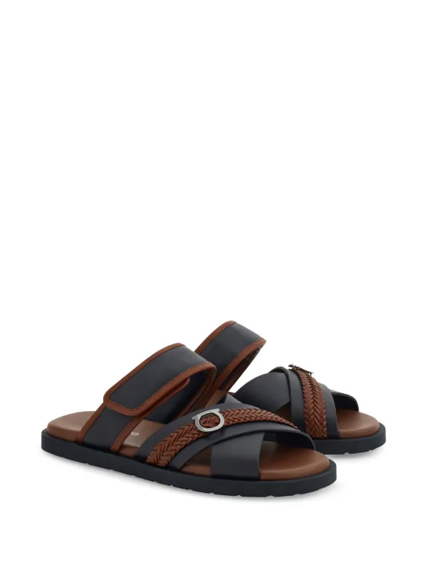 Ferragamo Gancini Ornament Sandals | Blue | FARFETCH display picture 1
