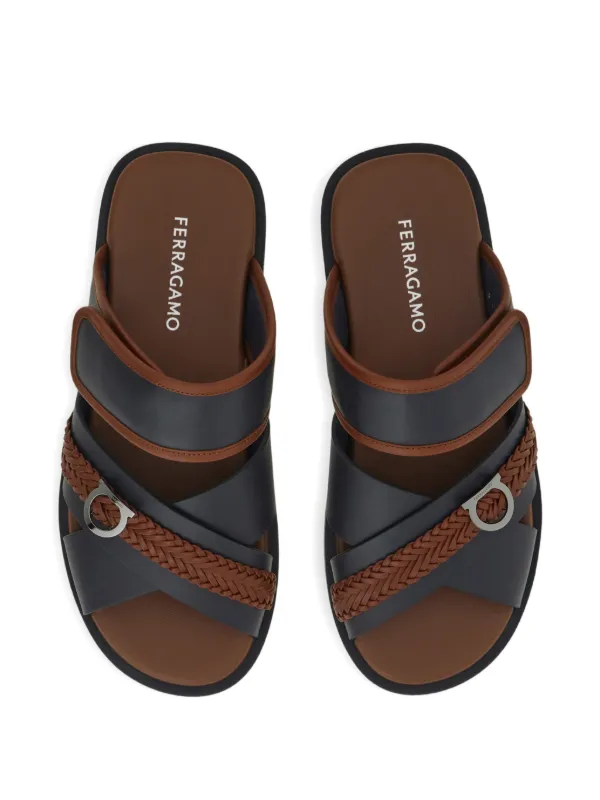 Ferragamo Gancini Ornament Sandals | Blue | FARFETCH display picture 1