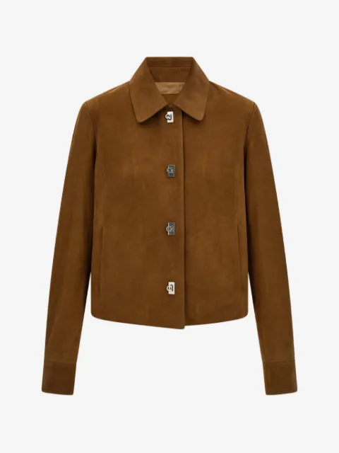 Ferragamo chamarra estilo boxy