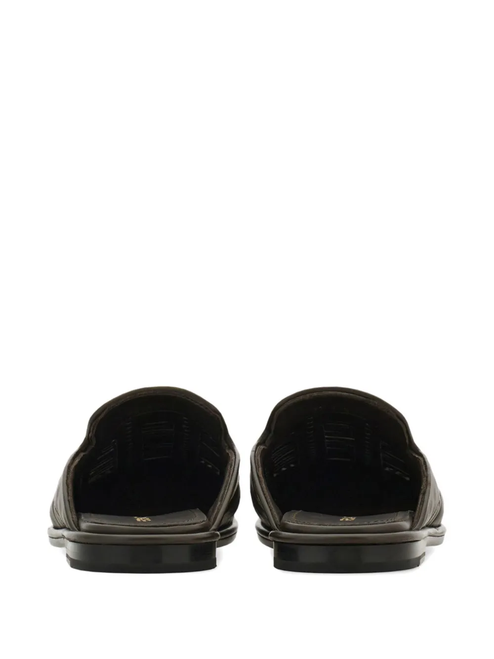 Ferragamo Kalfsleren slippers Bruin