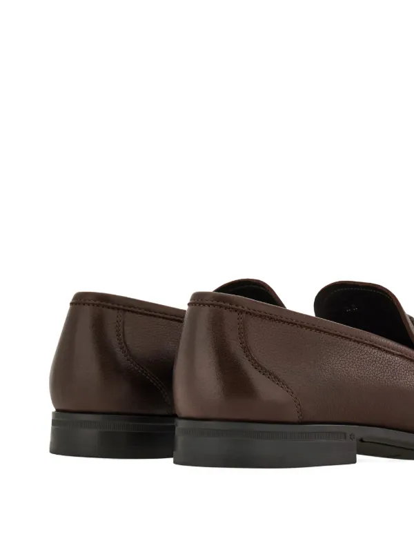 Salvatore Ferragamo Brown Leather Braided Gancini Loafer Dress Shoes Mens 8.5 D Ferragamo Men main image 3