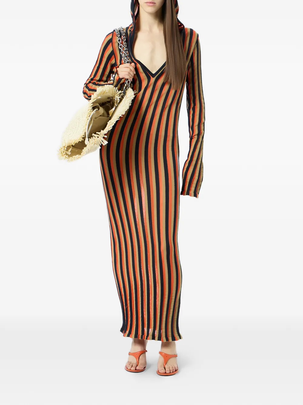 Blumarine Jurk met capuchon Zwart