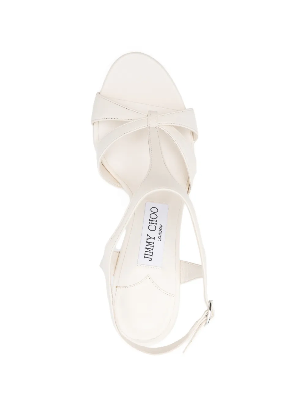 Jimmy Choo Kesia sandalen met plateauzool en t-bandje Beige
