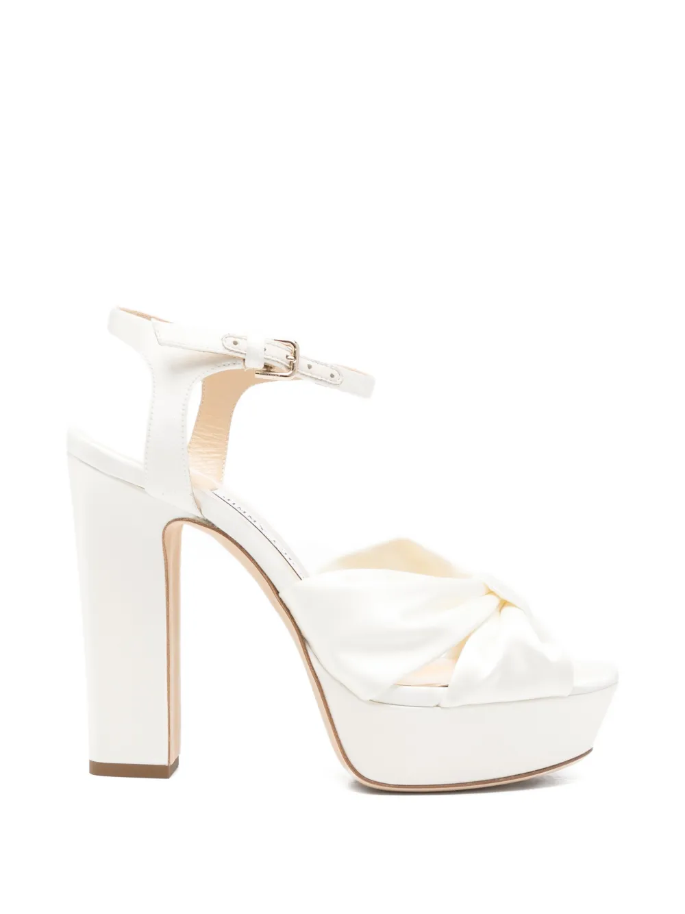 Jimmy Choo Heloise sandalen met plateauzool en geknoopt detail Wit