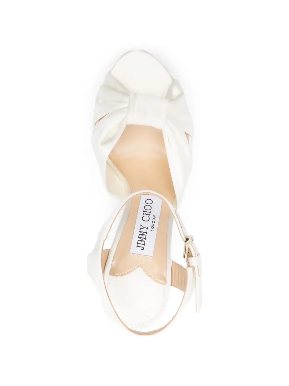 Jimmy Choo Heloise sandalen met plateauzool en geknoopt detail Wit