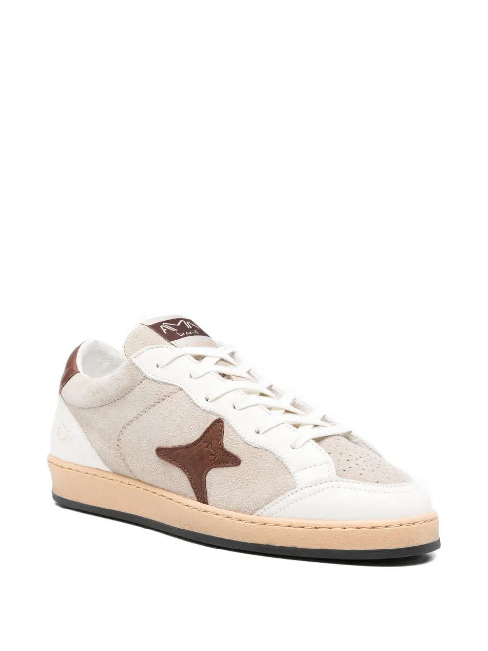 Ama Brand Sneakers met patroon-applicatie Wit