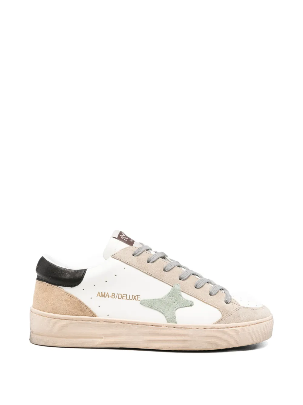 Ama Brand Sneakers met patroon-applicatie Wit