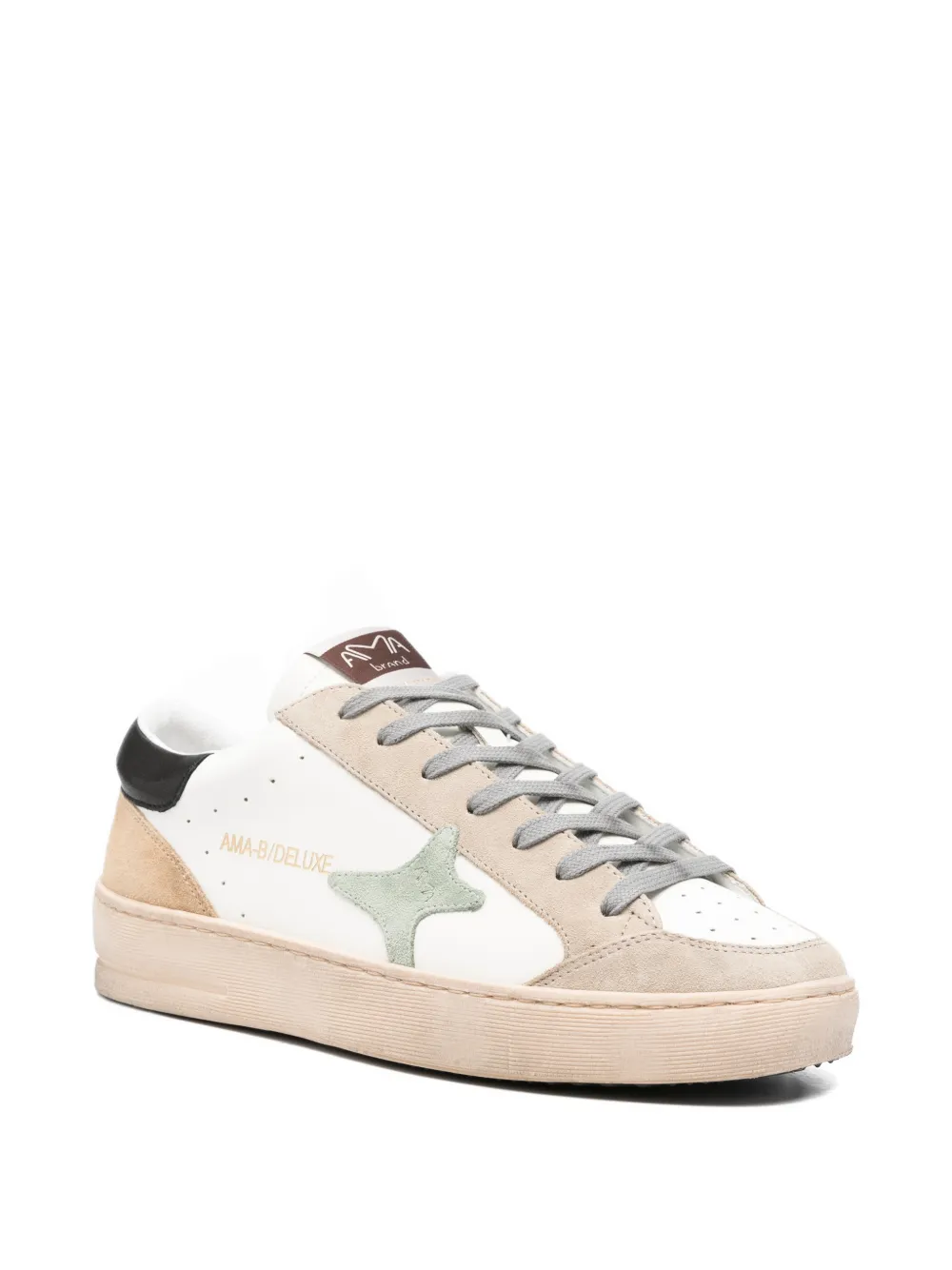Ama Brand Sneakers met patroon-applicatie Wit