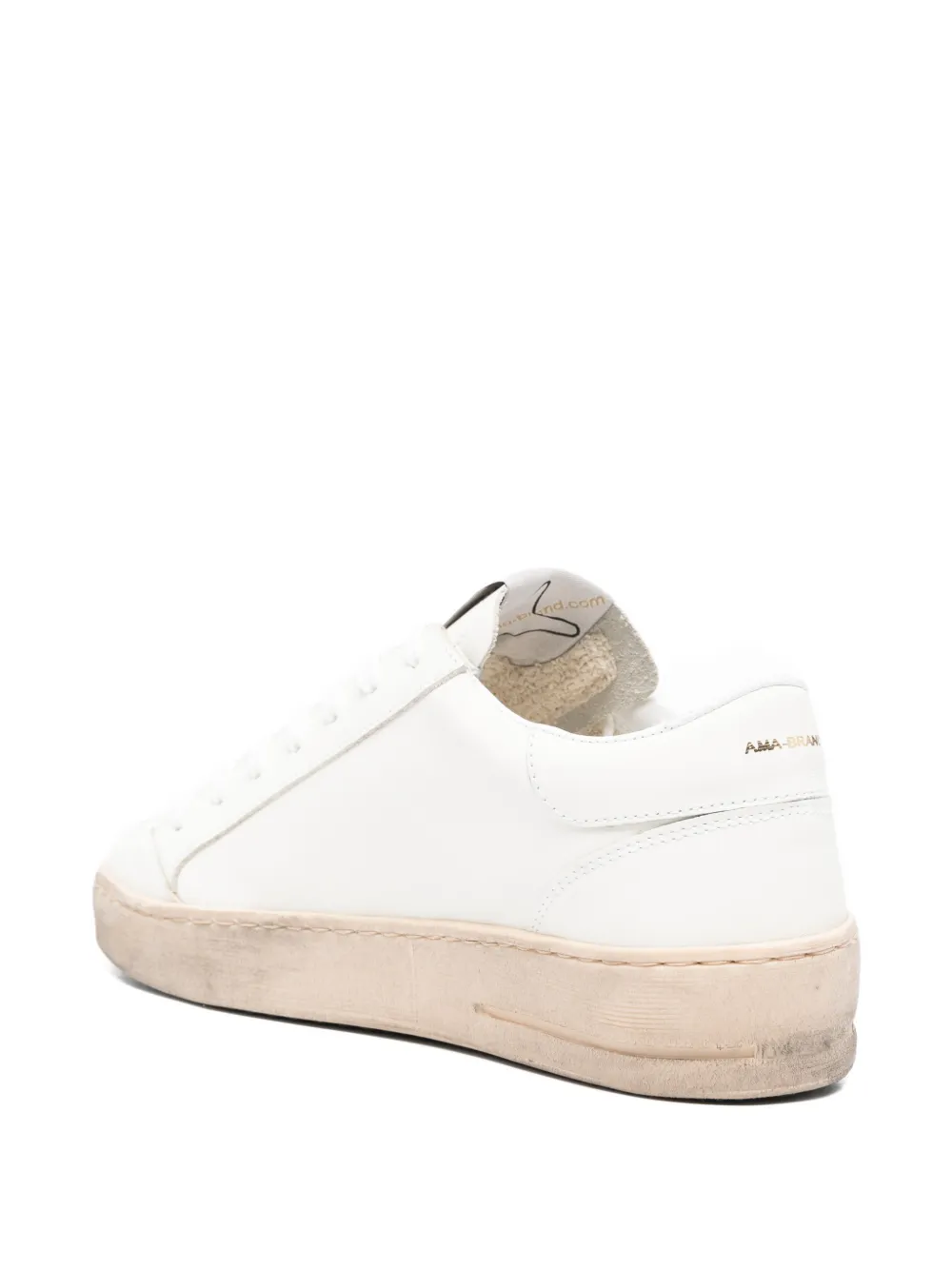 Ama Brand Sneakers met patroon-applicatie Wit