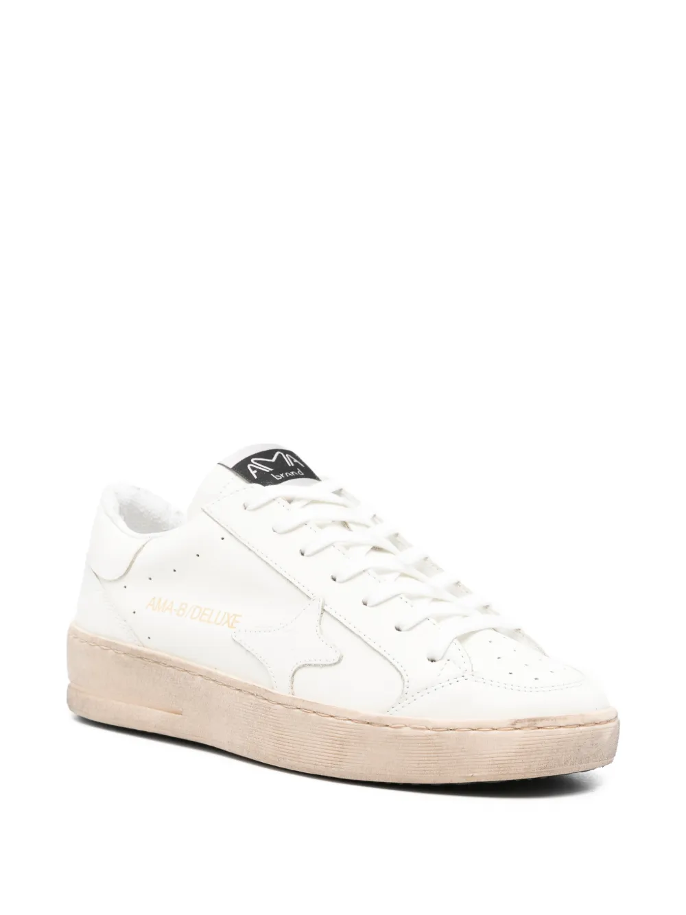 Ama Brand Sneakers met patroon-applicatie Wit